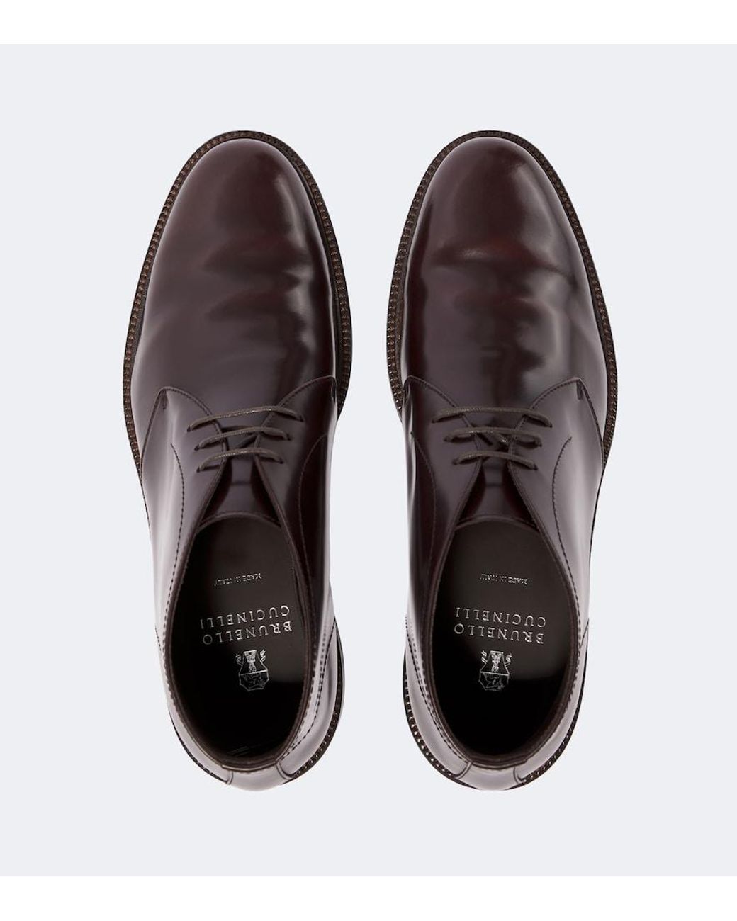 Brunello Cucinelli Brown Leather Ankle Boots for men