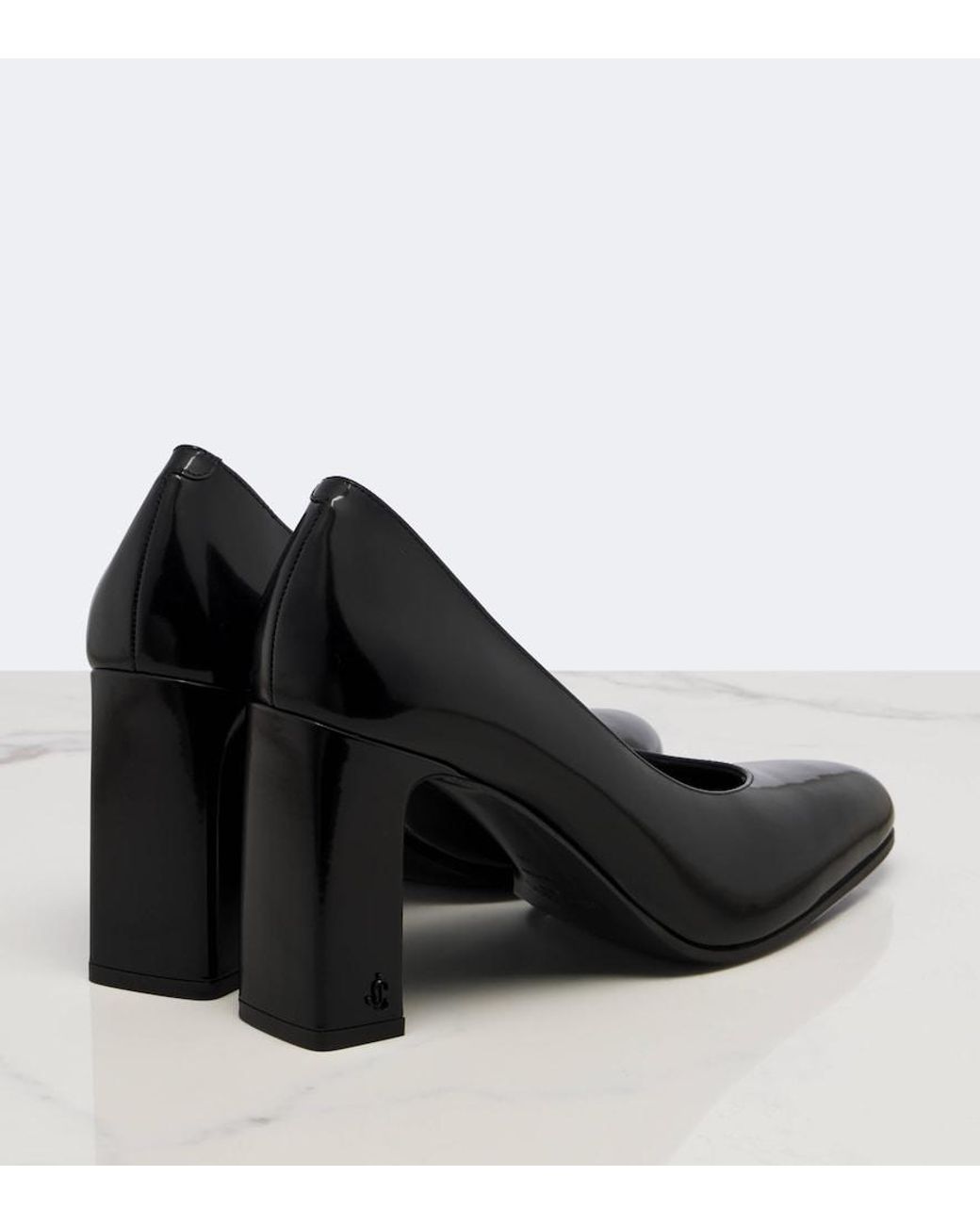 Jimmy Choo Black Eyla Leather Pumps