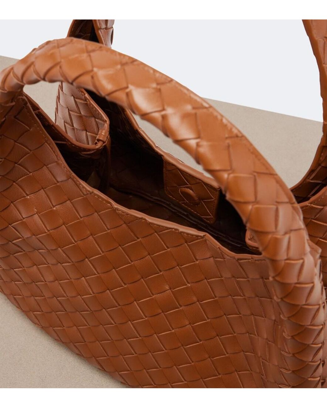 Bottega Veneta Brown Campana Medium Leather Shoulder Bag