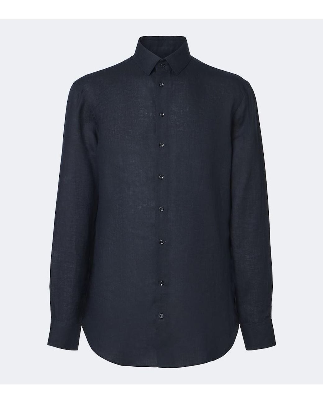 Giorgio Armani Blue Linen Shirt for men
