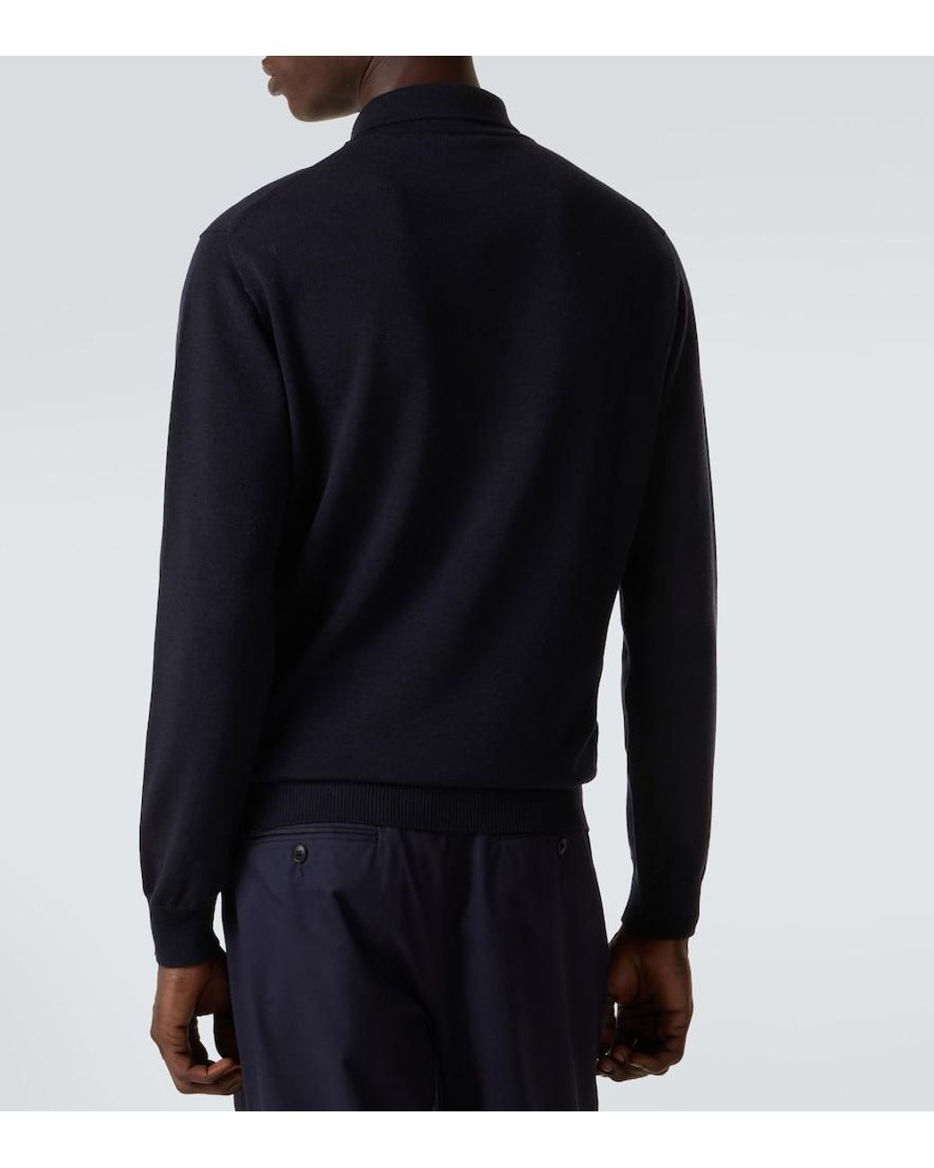 Saman Amel Polopullover Allen Aus Wolle in Blue für Herren