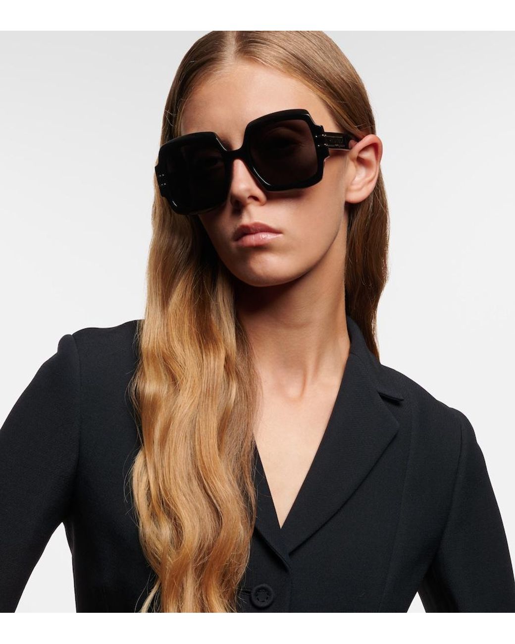 Dior Black Grey Square Sunglasses Signature S1u 10a0 55