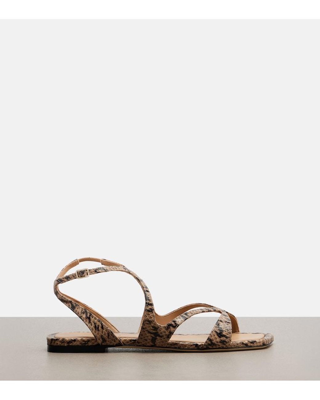 Jimmy Choo Metallic Ayla Snake-Effect Leather Sandals