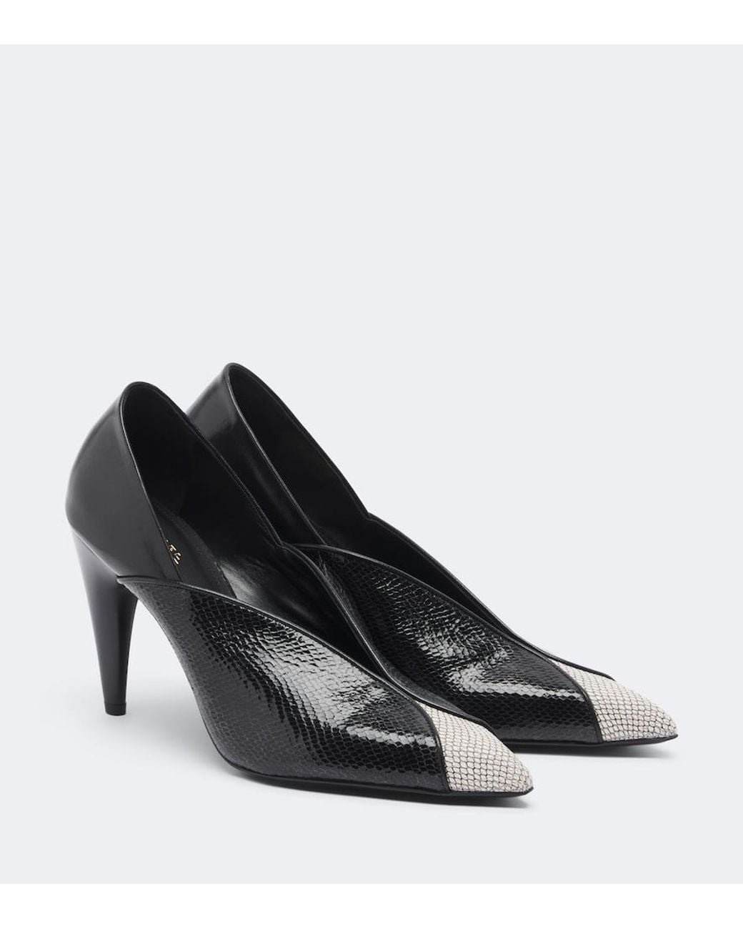 Isabel Marant Black Luza Snake-Effect Leather Pumps