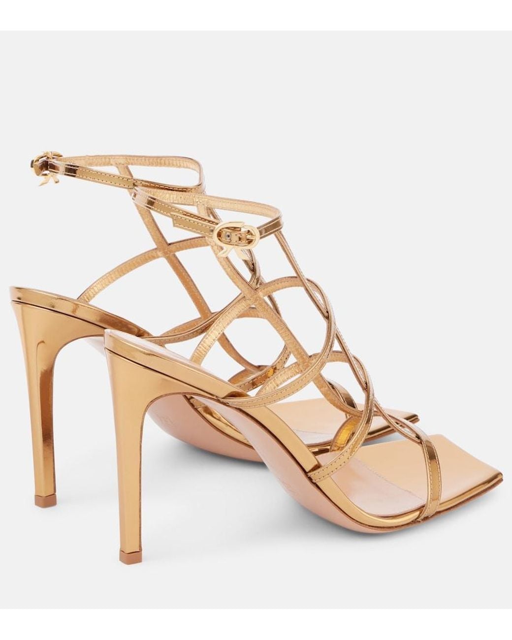 Gianvito Rossi Mondry Metallic Leather Sandals