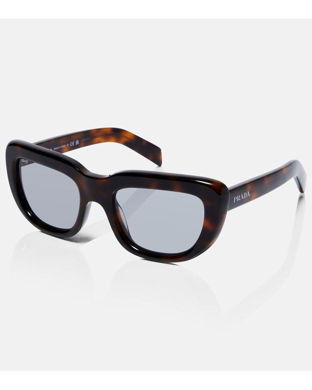 Prada Brown Logo Cat-Eye Sunglasses