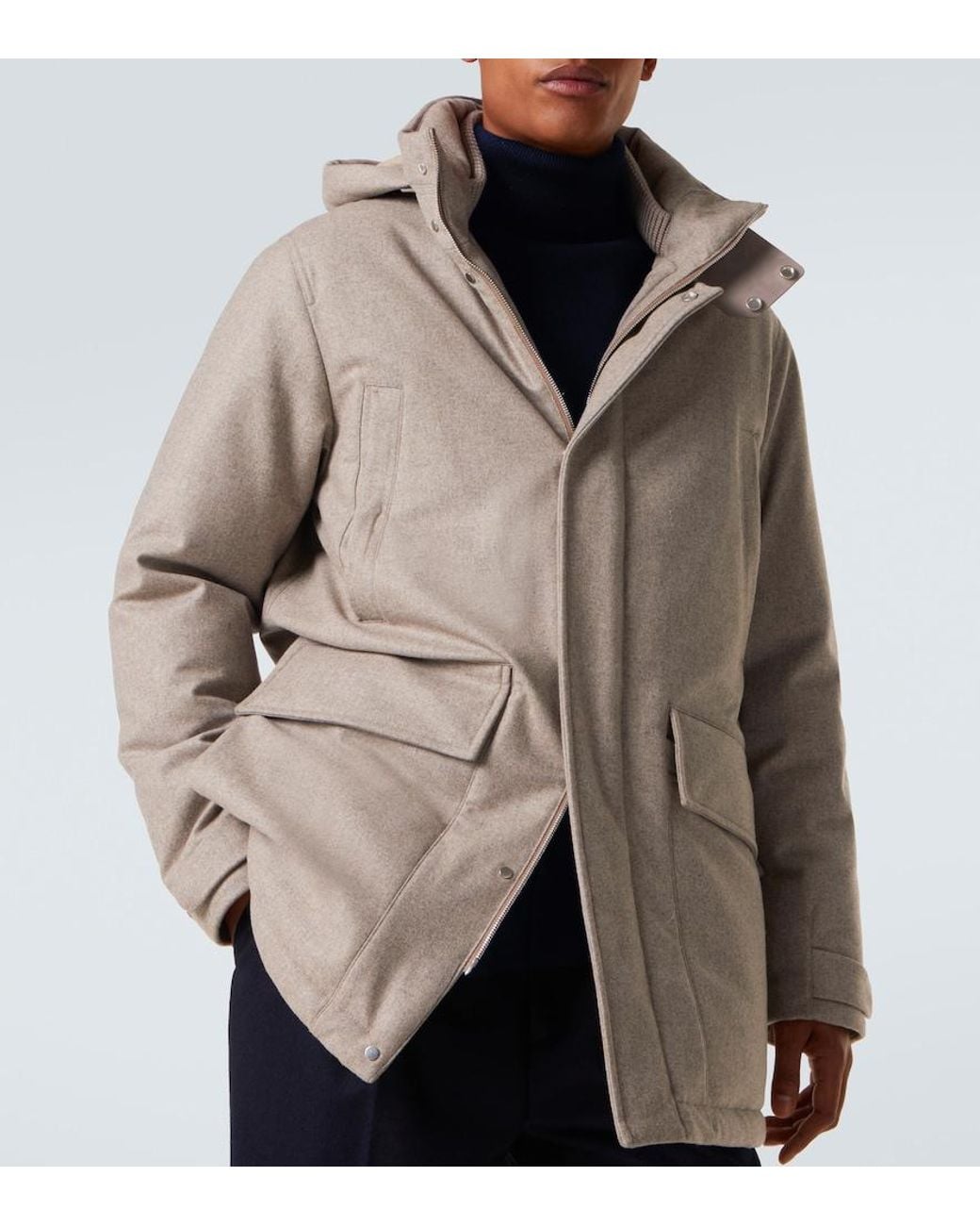 Zegna Natural Wool Down Jacket for men