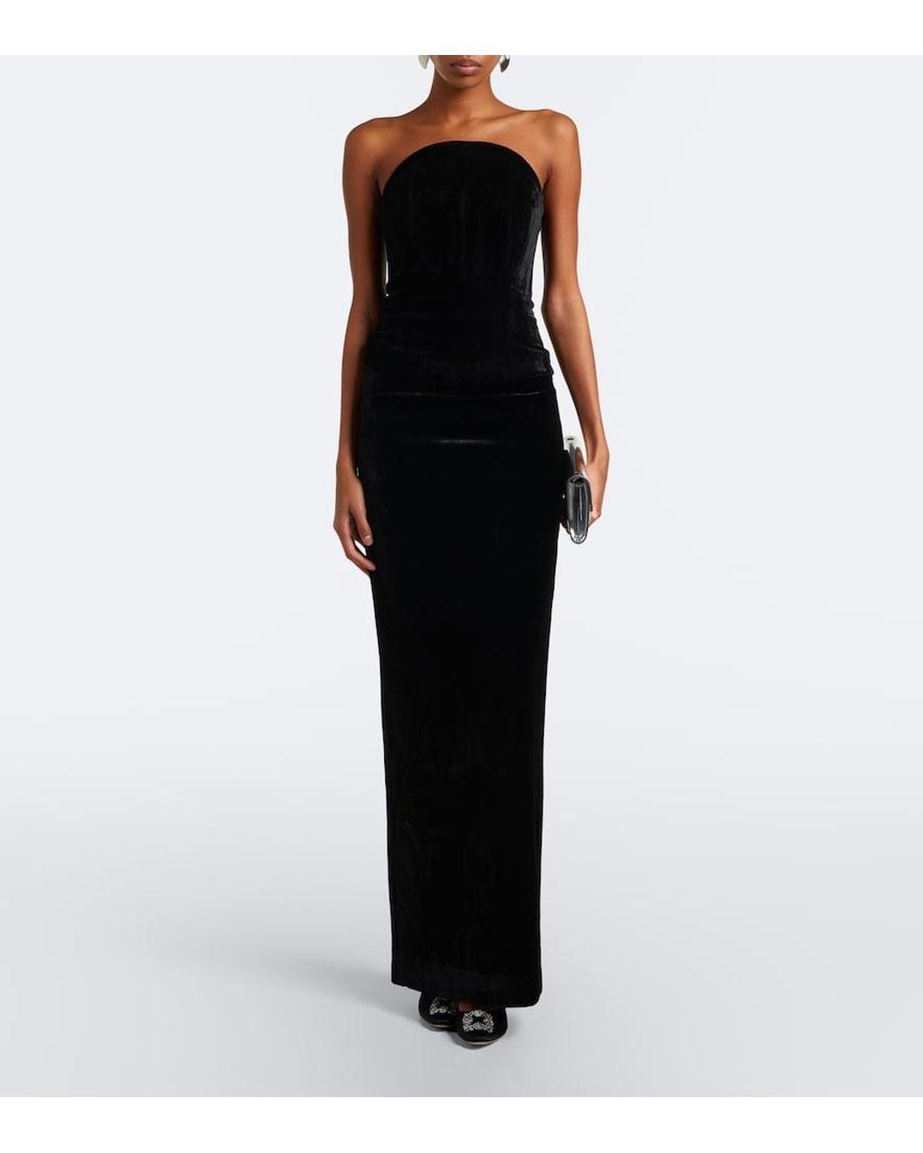Roland Mouret Black Velvet Corset