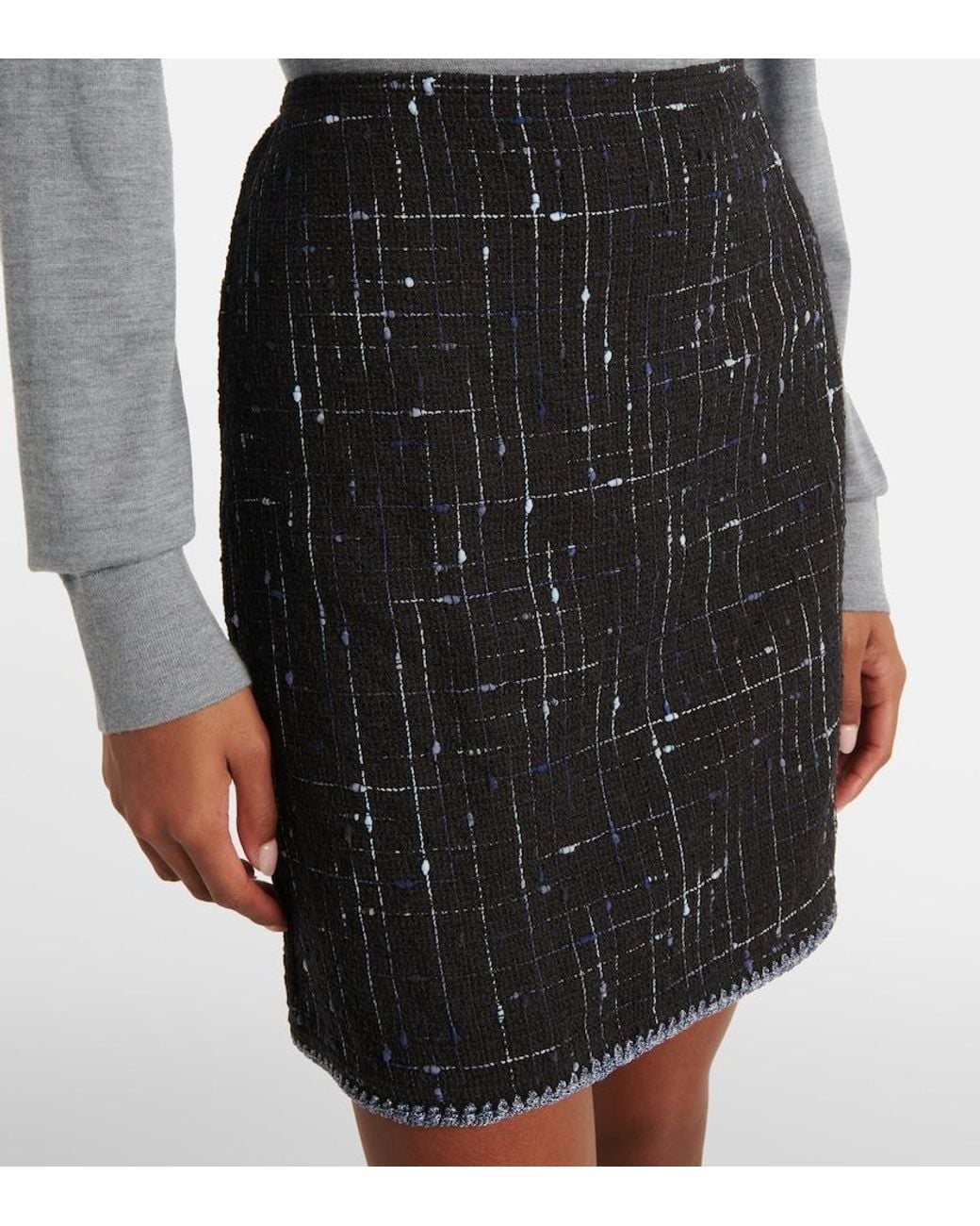 Etro Black Tweed Skirt
