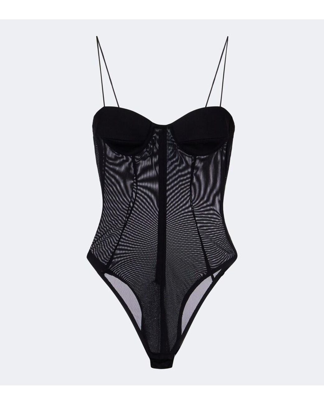 Alex Perry Black Sheer Bodysuit