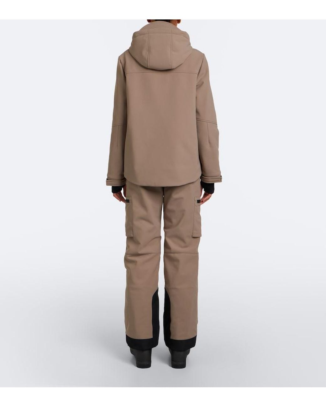 Brunello Cucinelli Brown Hooded Padded Ski Jacket