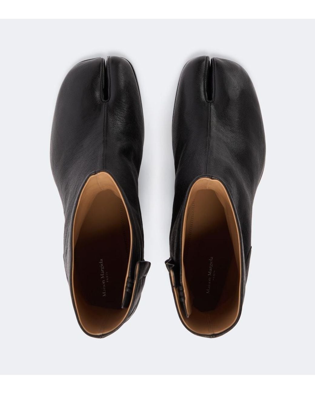Maison Margiela Black Tabi Leather Ankle Boots for men