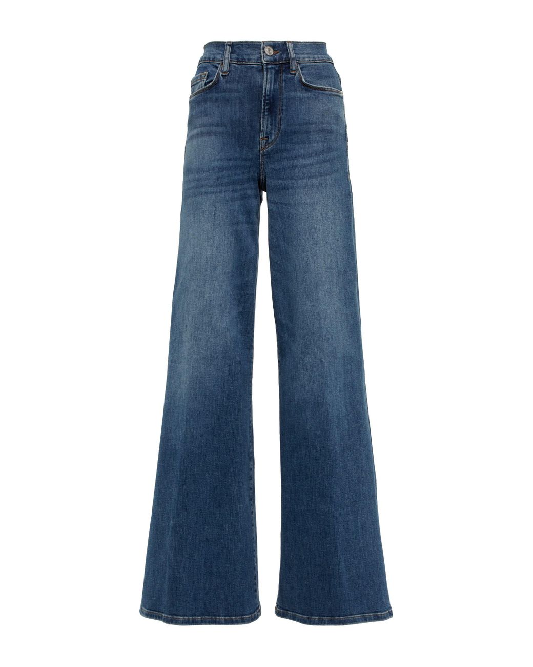 FRAME Denim Le Palazzo High-rise Wide-leg Jeans in Blue | Lyst
