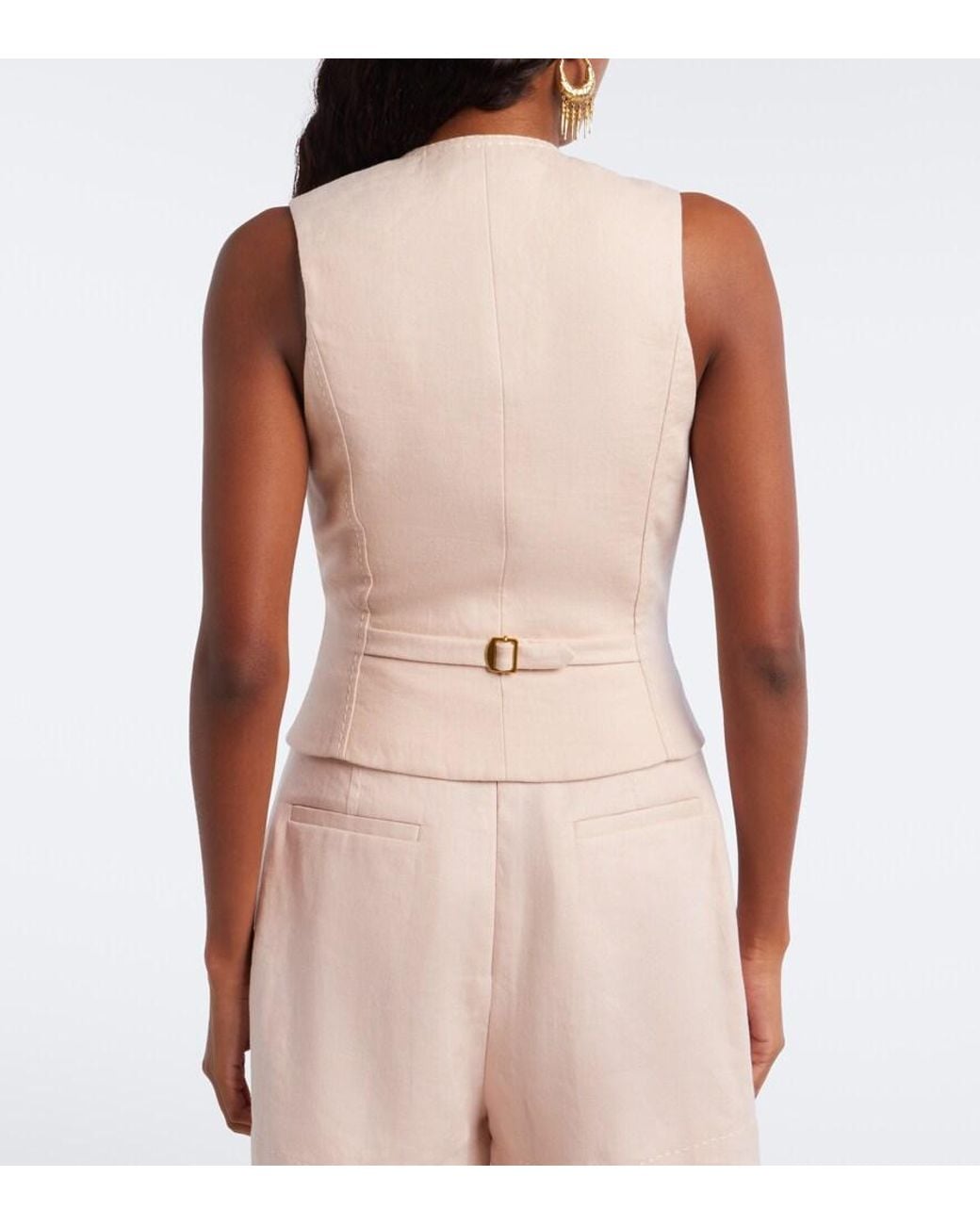 Zimmermann Natural Clash Linen Vest