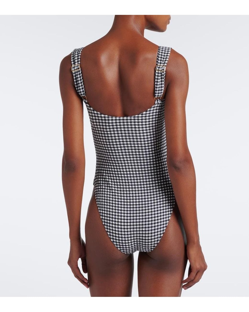 Montce White Victoria Gingham Swimsuit