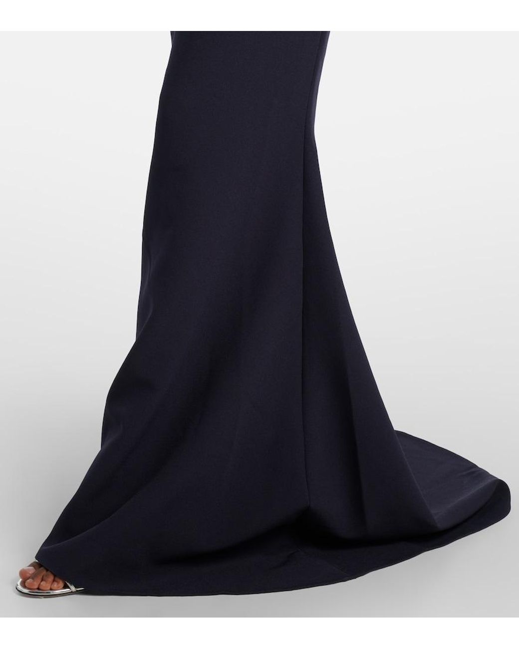Safiyaa Blue Melina Embellished Crepe Gown