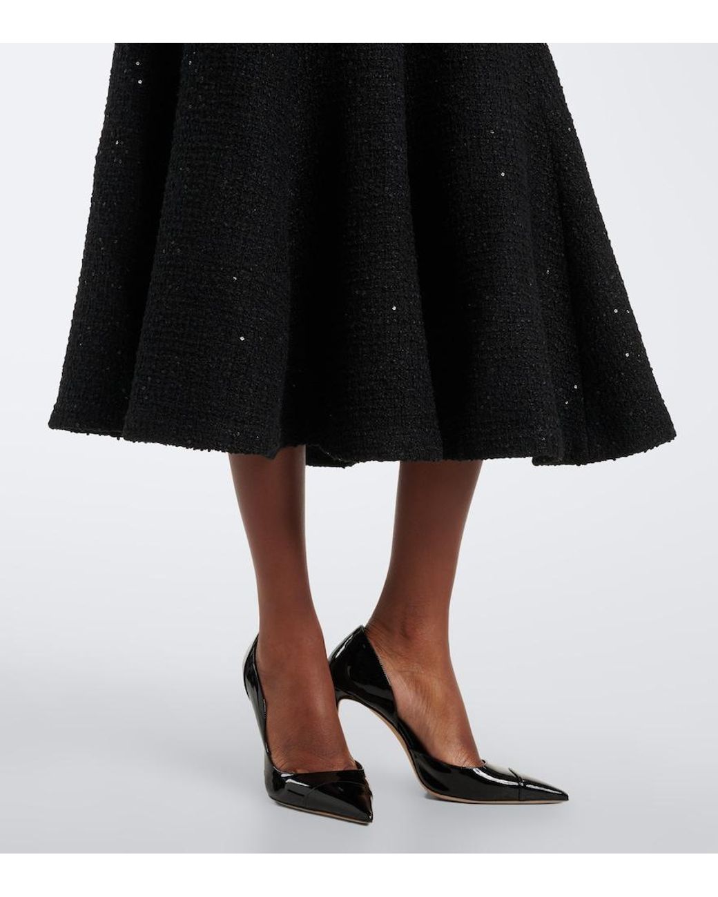 Roland Mouret Black Embellished Boucle Cocktail Dress