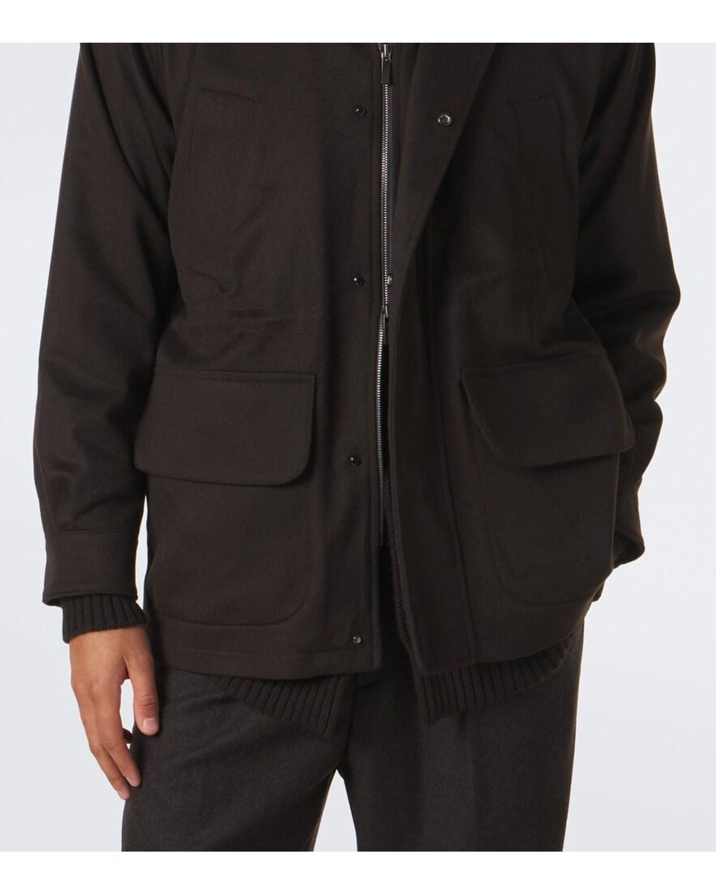 STÒFFA Black Cashmere Jacket for men