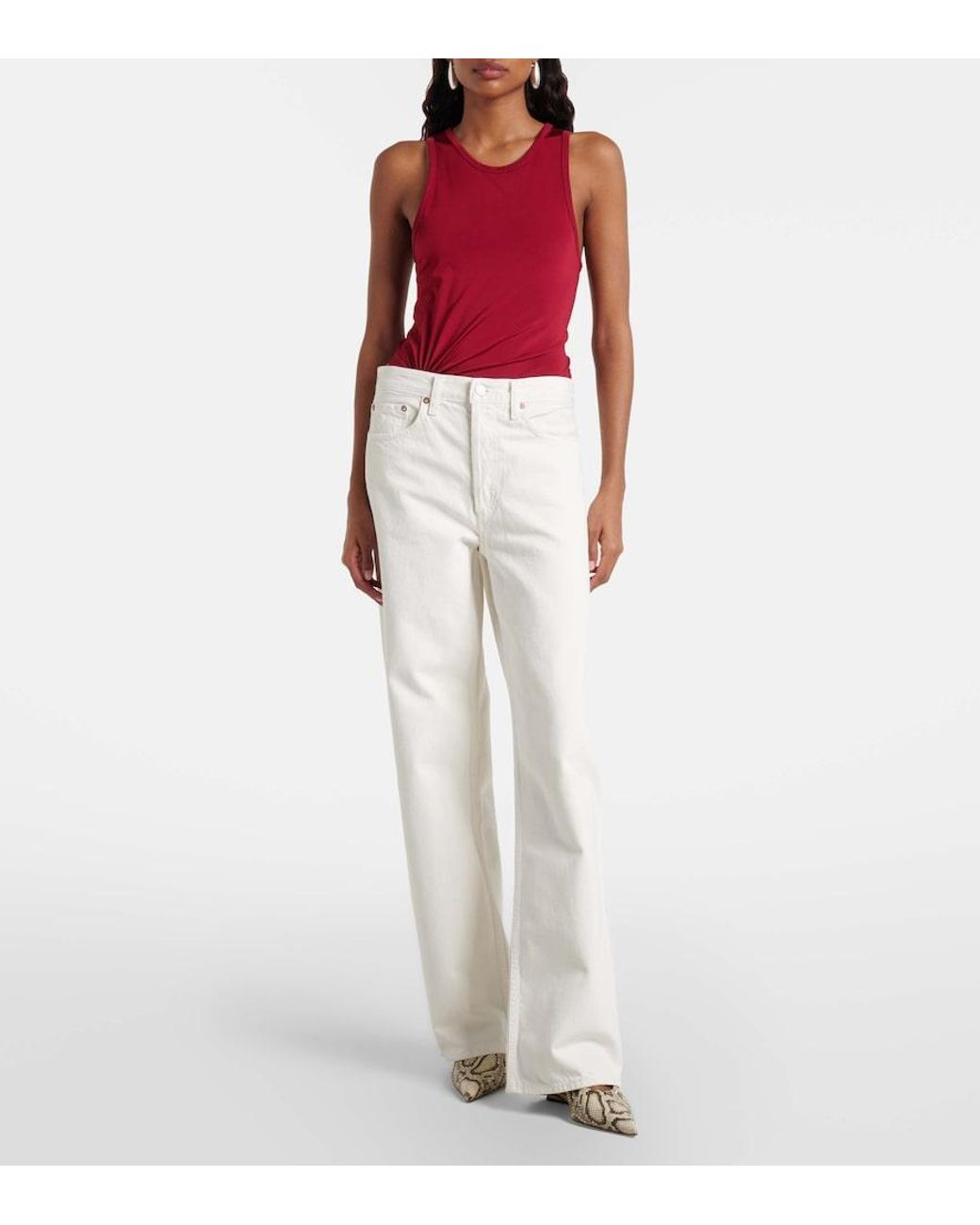 Jean Ample Arc 32 Agolde en coloris White