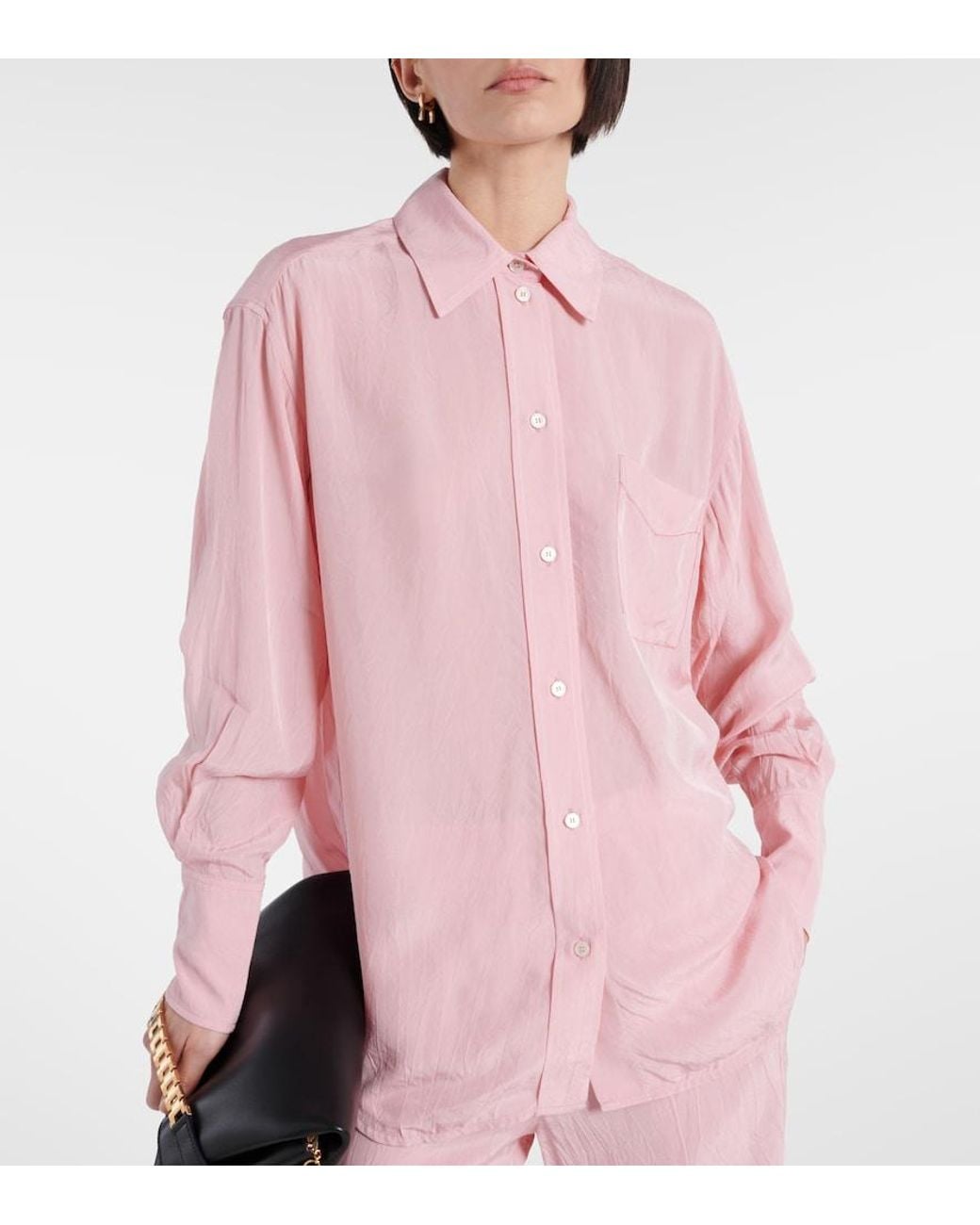 Victoria Beckham Pink Oversized Shirt