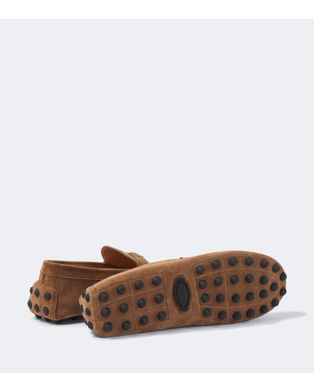 Tod's Brown Gommino Suede Driving Shoes for men