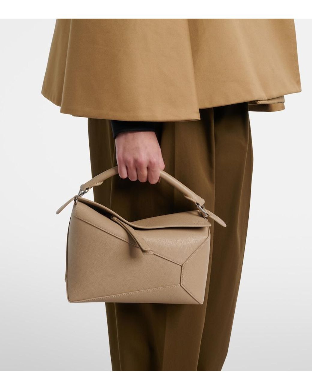Loewe Natural Puzzle Edge Small Leather Top-Handle Bag
