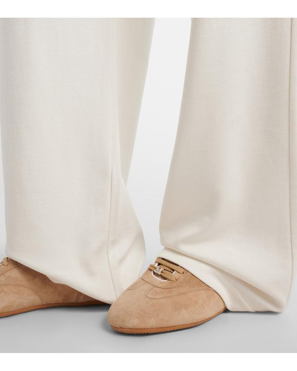 Max Mara Natural Suede Sneakers