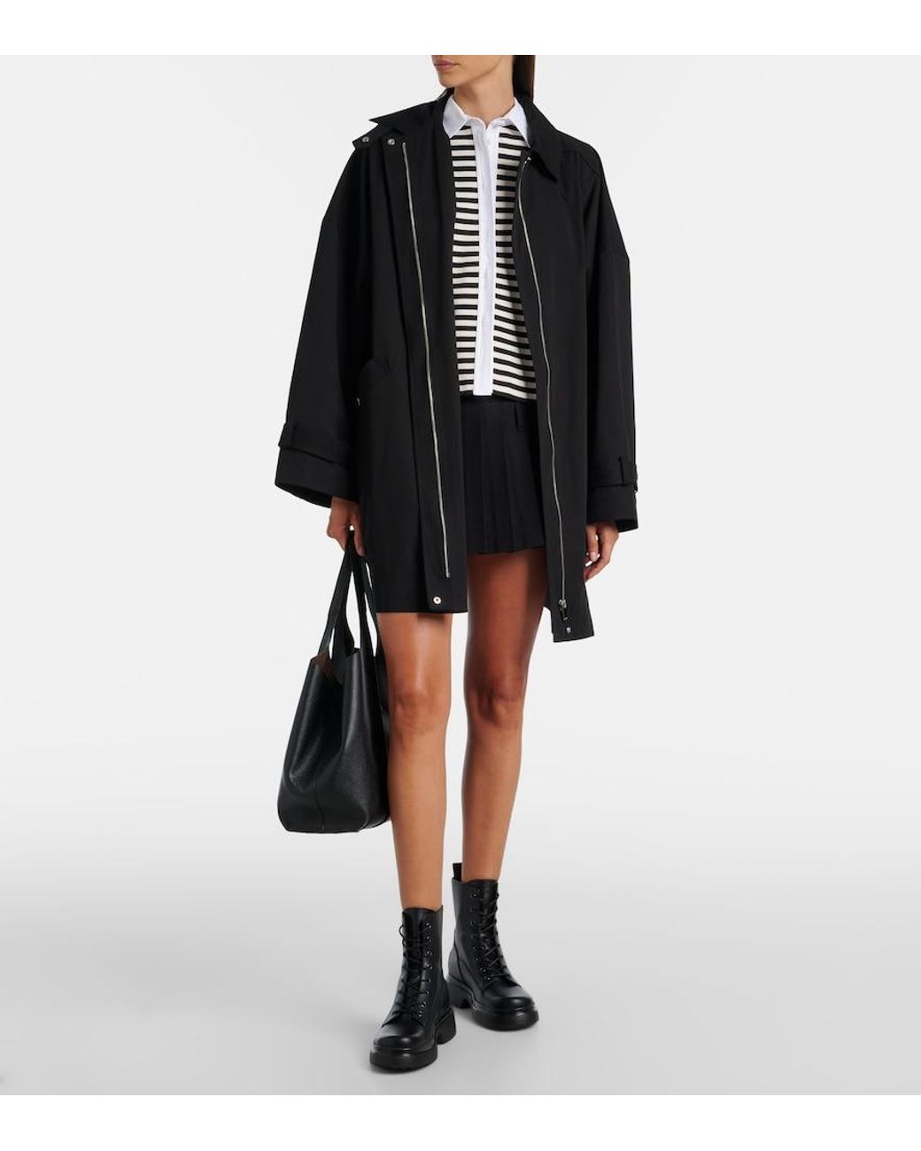 Tod's Black Leather Combat Boots