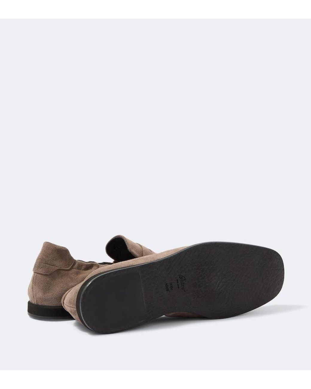 Brioni Brown Suede Penny Loafers for men