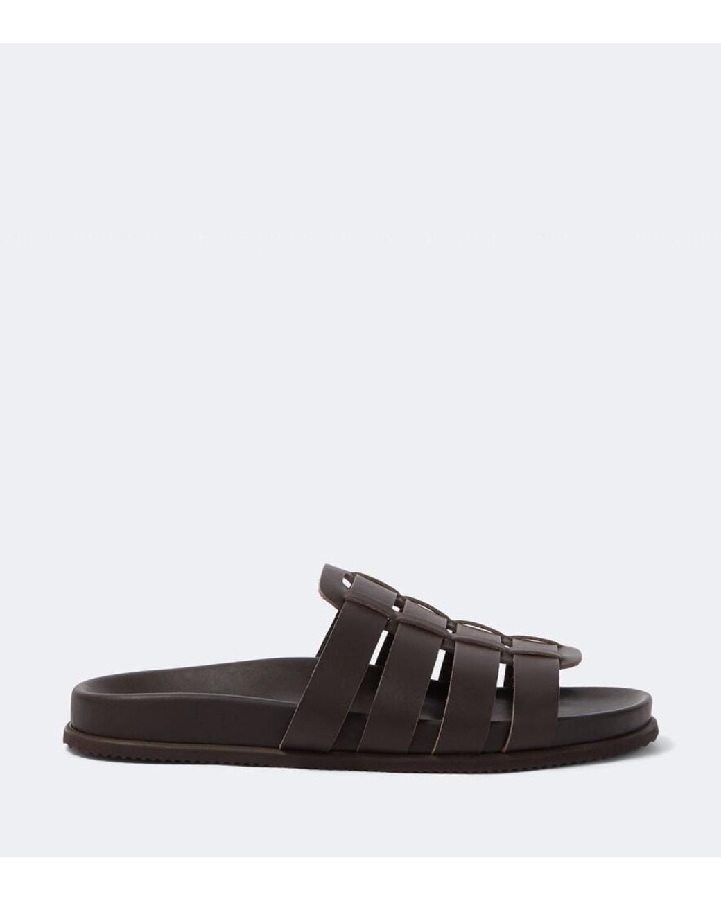 Ancient Greek Sandals Brown Laodamas Leather Fisherman Sandals for men