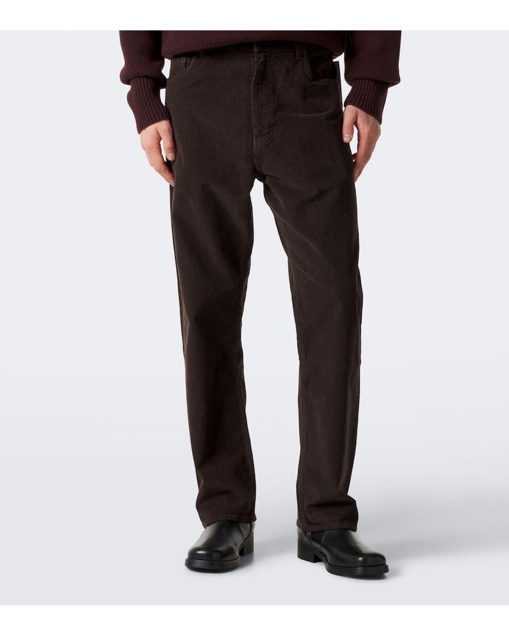 Studio Nicholson Gray '90S Cotton Corduroy Straight Pants for men