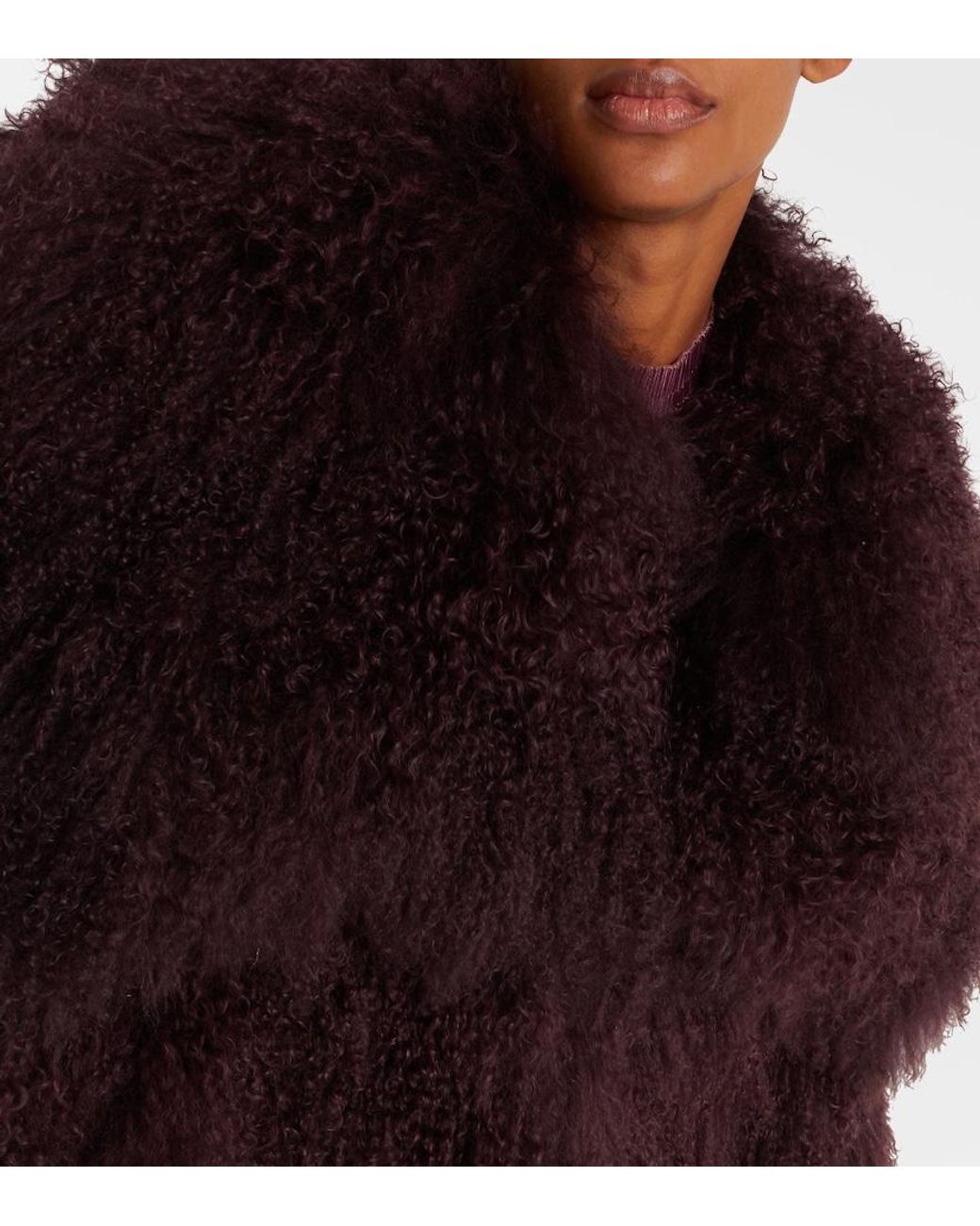 The Attico Purple Shearling Jacket