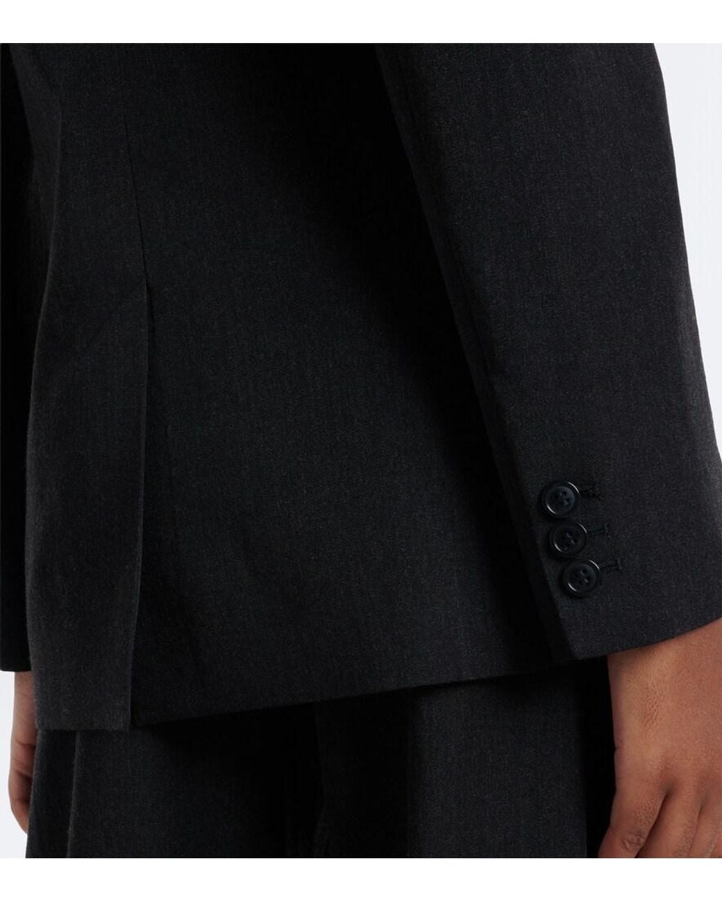 Isabel Marant Black Ranya Double-Breasted Virgin Wool Blazer