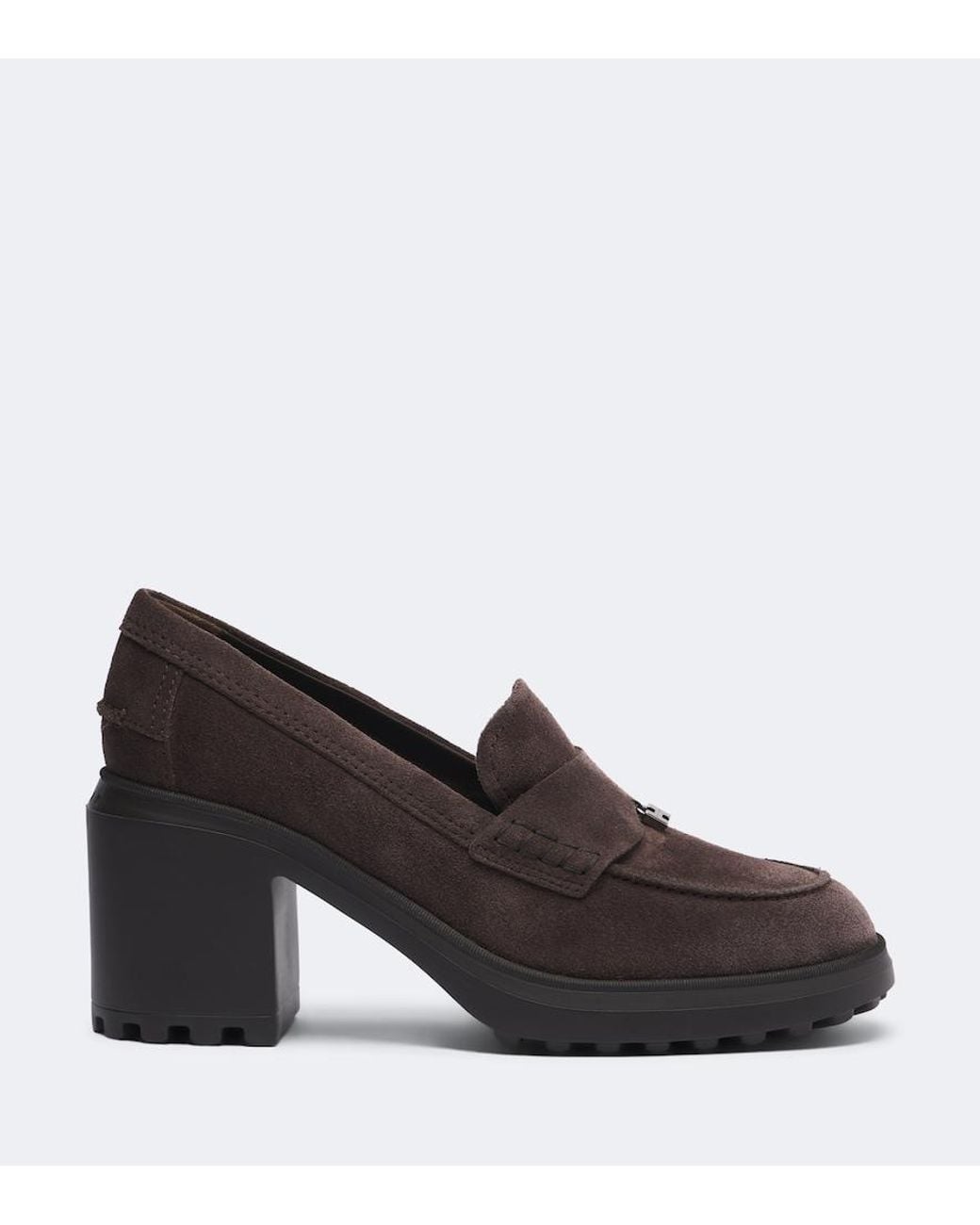 Hogan Black Suede Loafer Pumps