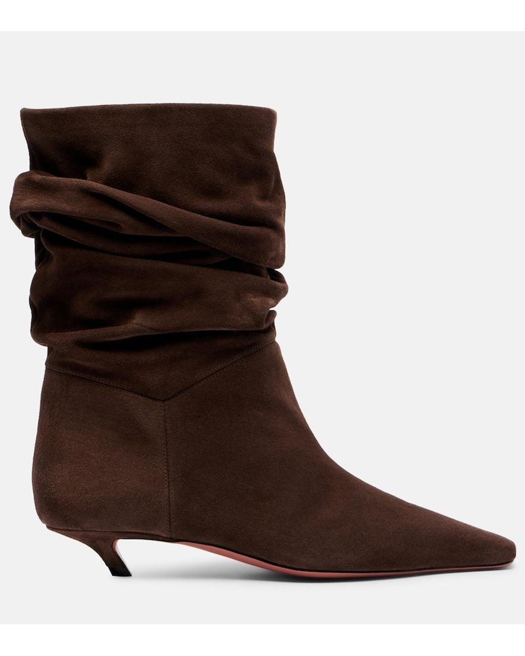 AMINA MUADDI Brown Jamie 25 Suede Ankle Boots