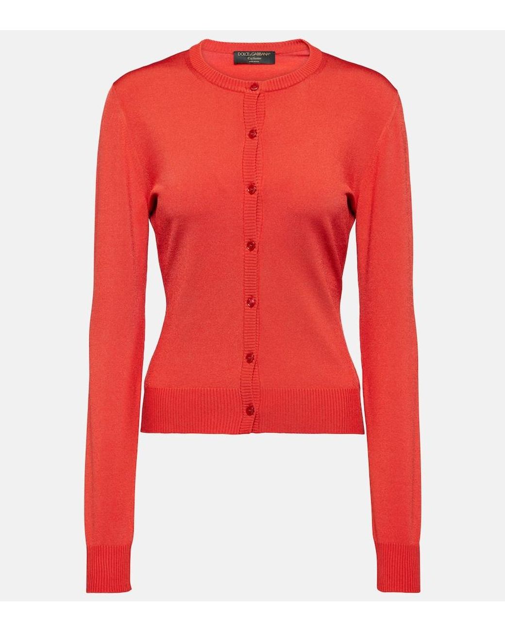 Dolce & Gabbana Red Capri Cardigan