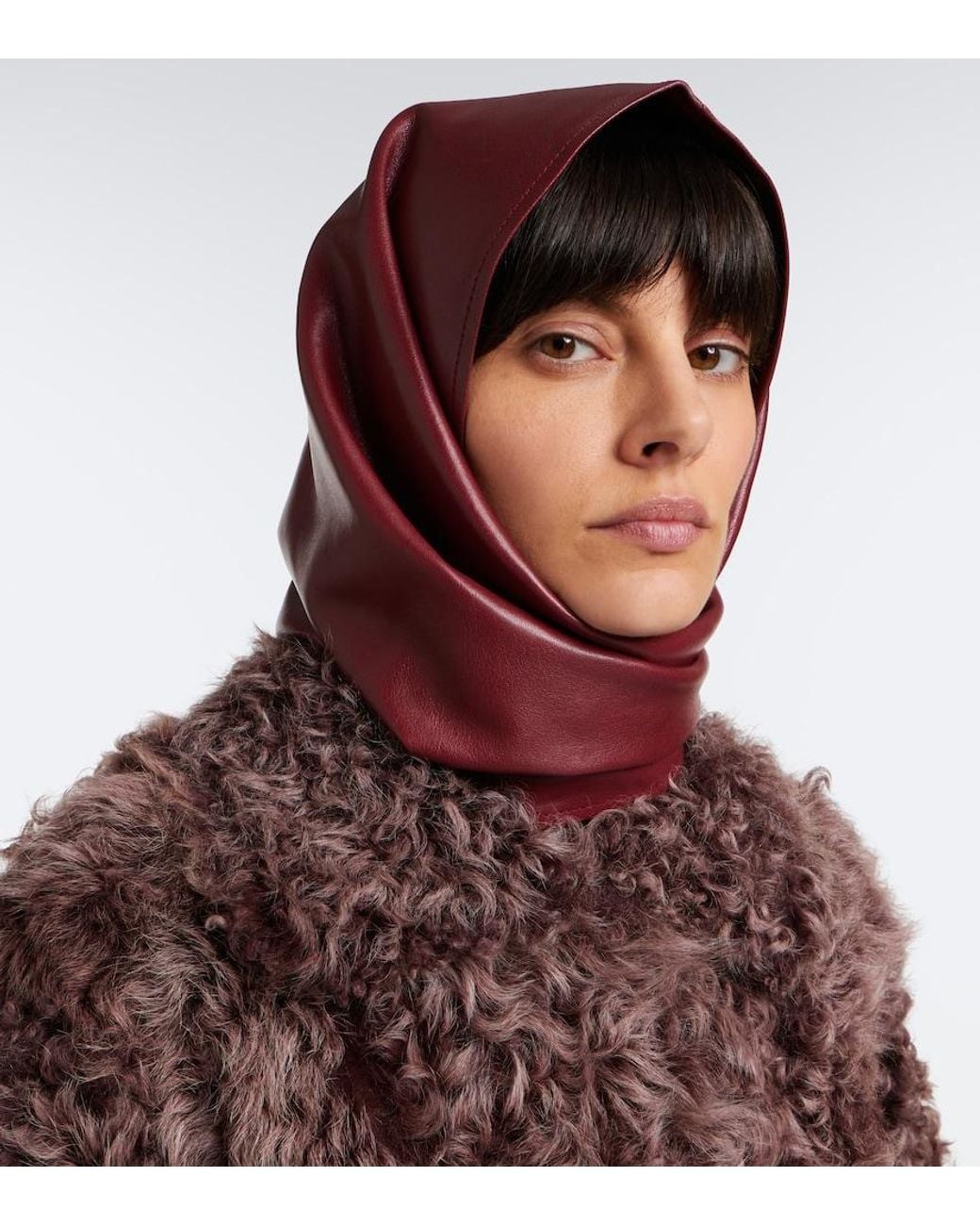 Arma Red Leather Hood