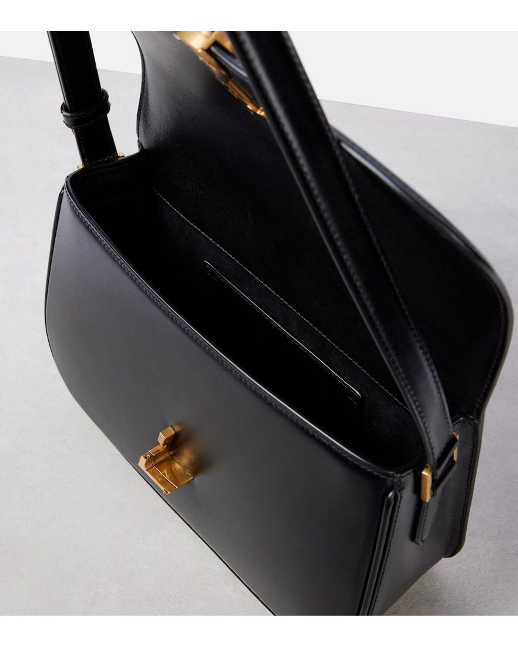 Saint Laurent Black Solferino Small Leather Shoulder Bag