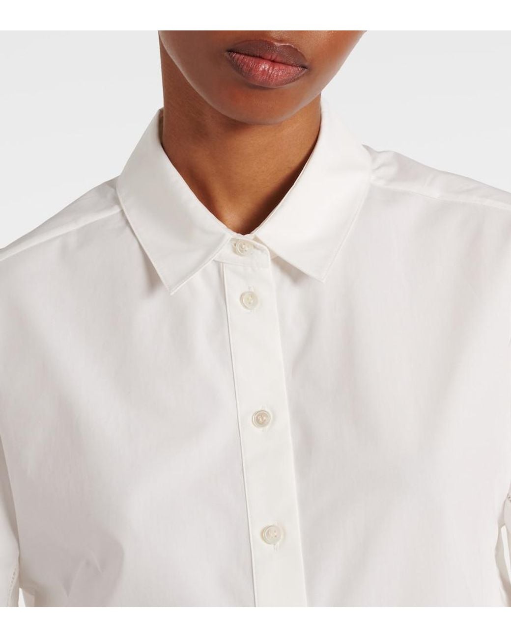 Rohe White Embroidered Cotton Poplin Shirt