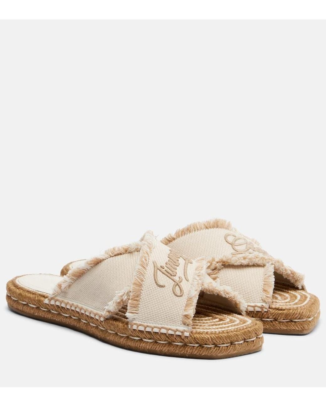 Jimmy Choo Natural Aciel Woven Espadrille Sandals