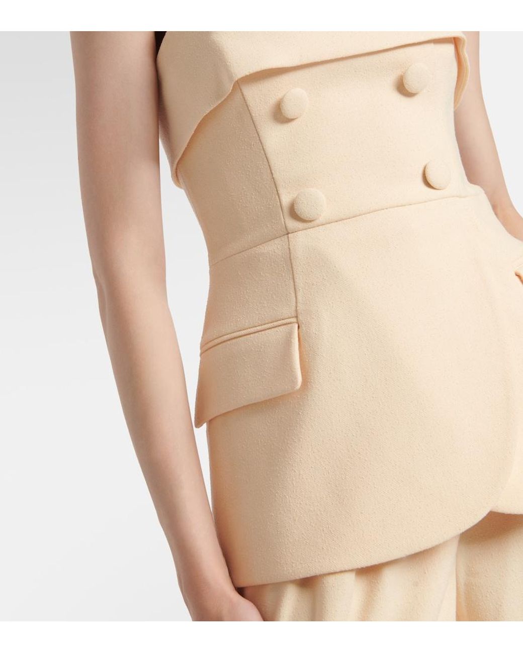 Rebecca Vallance Natural Rowan Strapless Top