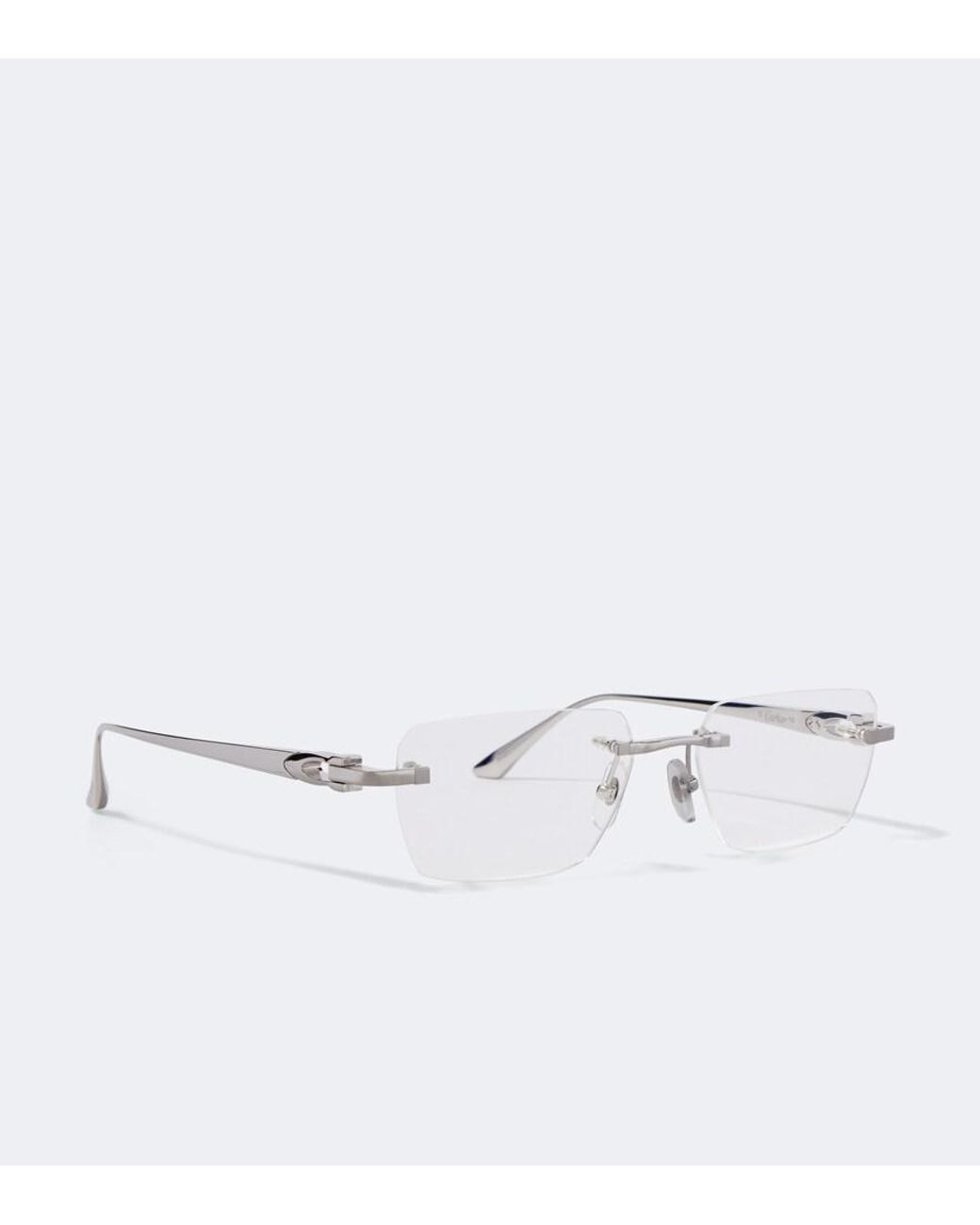 Cartier Metallic Signature C De Cartier Rectangular Glasses for men