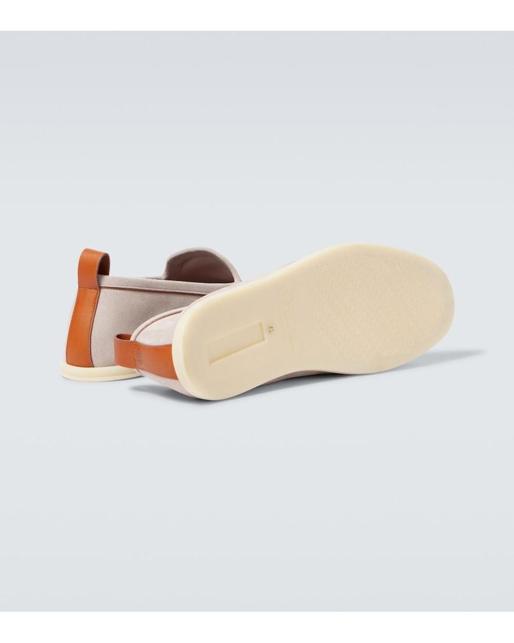 Loro Piana Natural Venice Walk Suede Loafers for men