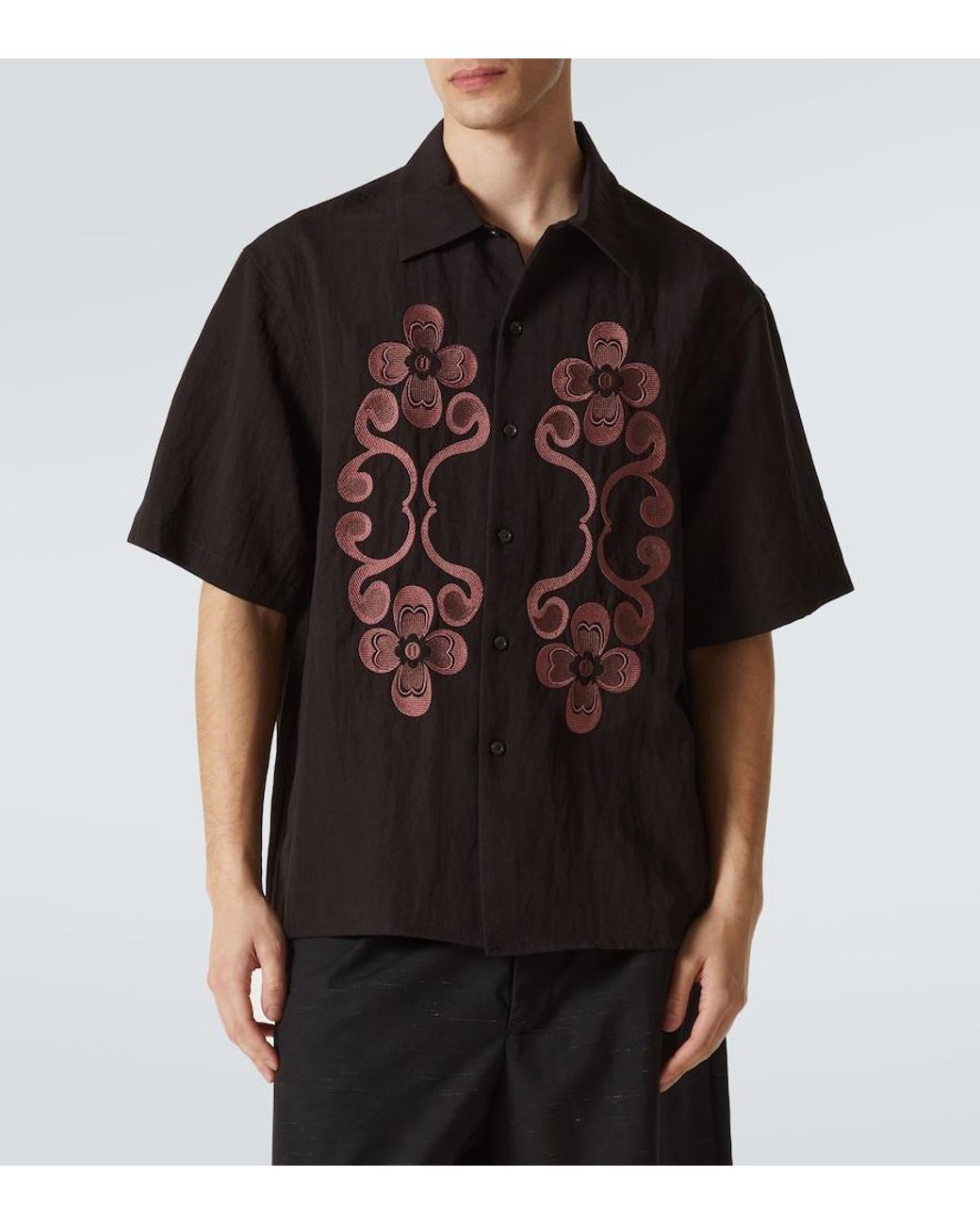 Commas Besticktes Oversize-Hemd Reflection in Black für Herren