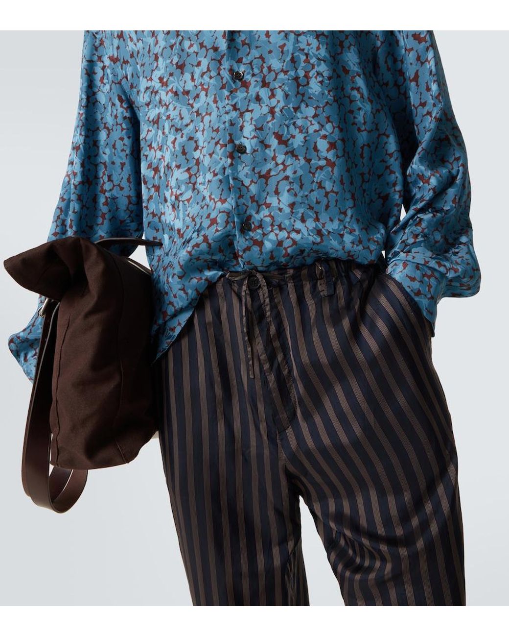 Dries Van Noten Black Mid-Rise Straight Pants for men