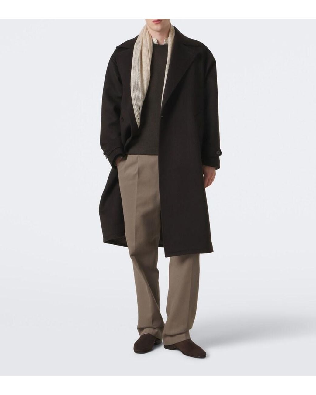 STÒFFA Brown Wool And Silk Sweater for men