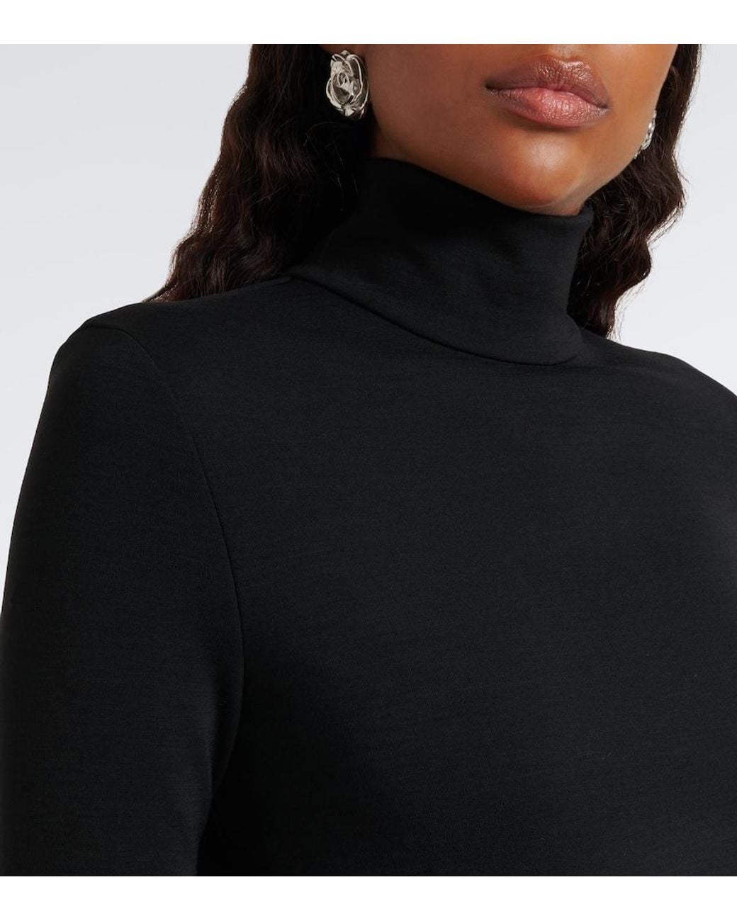 Magda Butrym Black Paneled Wool-Blend Minidress
