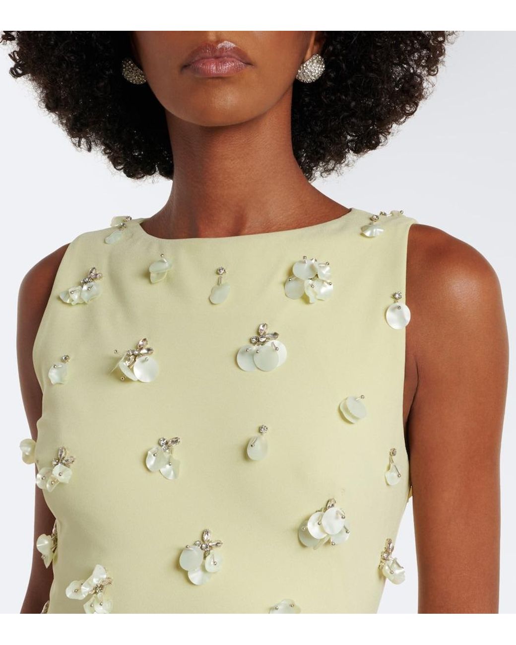 Jonathan Simkhai Green Claudia Embellished Cocktail Dress