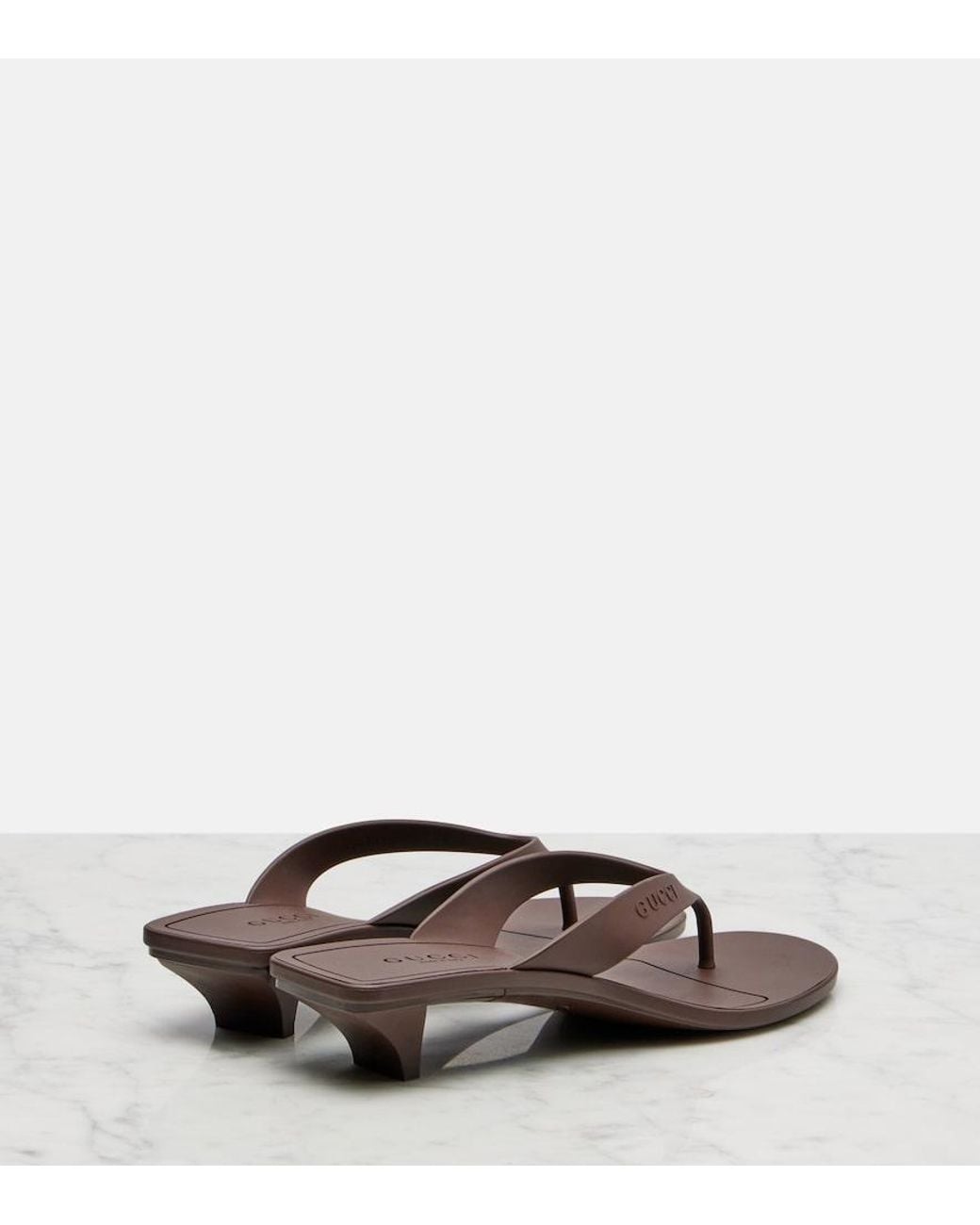 Gucci Brown Vittoria Thong Sandals