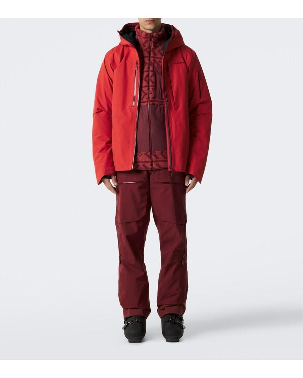Norrona Red Tamok Printed Fleece Jacket for men